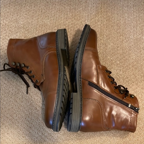 Bruno Marc NY “Philly” Synthetic Leather Brown Boots - Picture 4 of 10